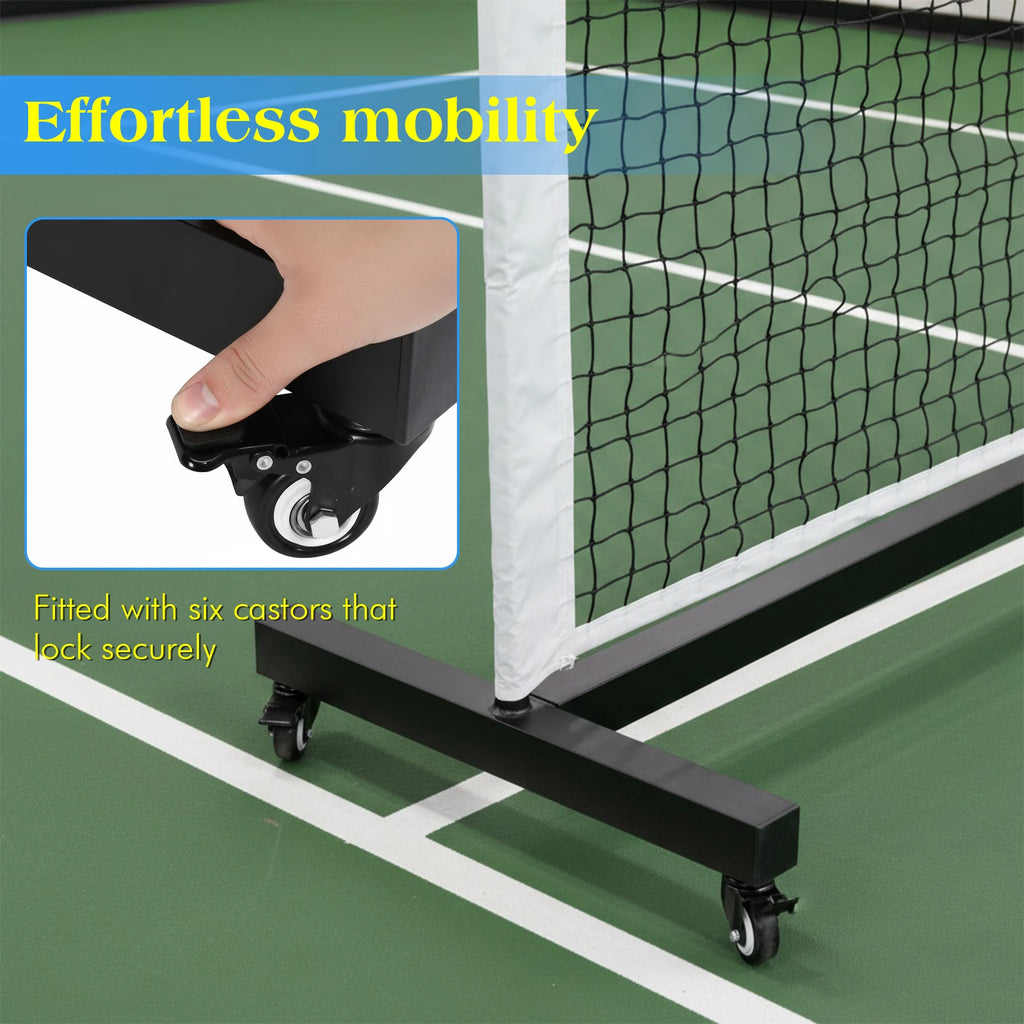 Heavy-Duty Pickleball Net with Wheels