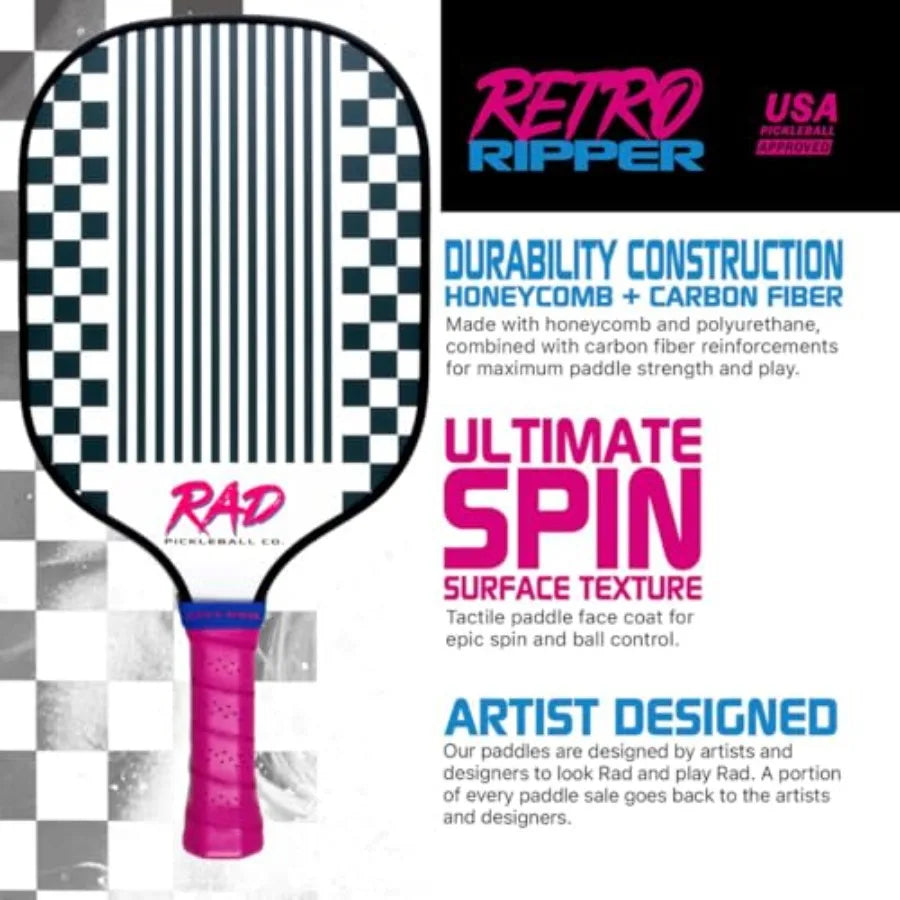 RAD Fiberglass Spin Pickleball Paddle (USAPA)