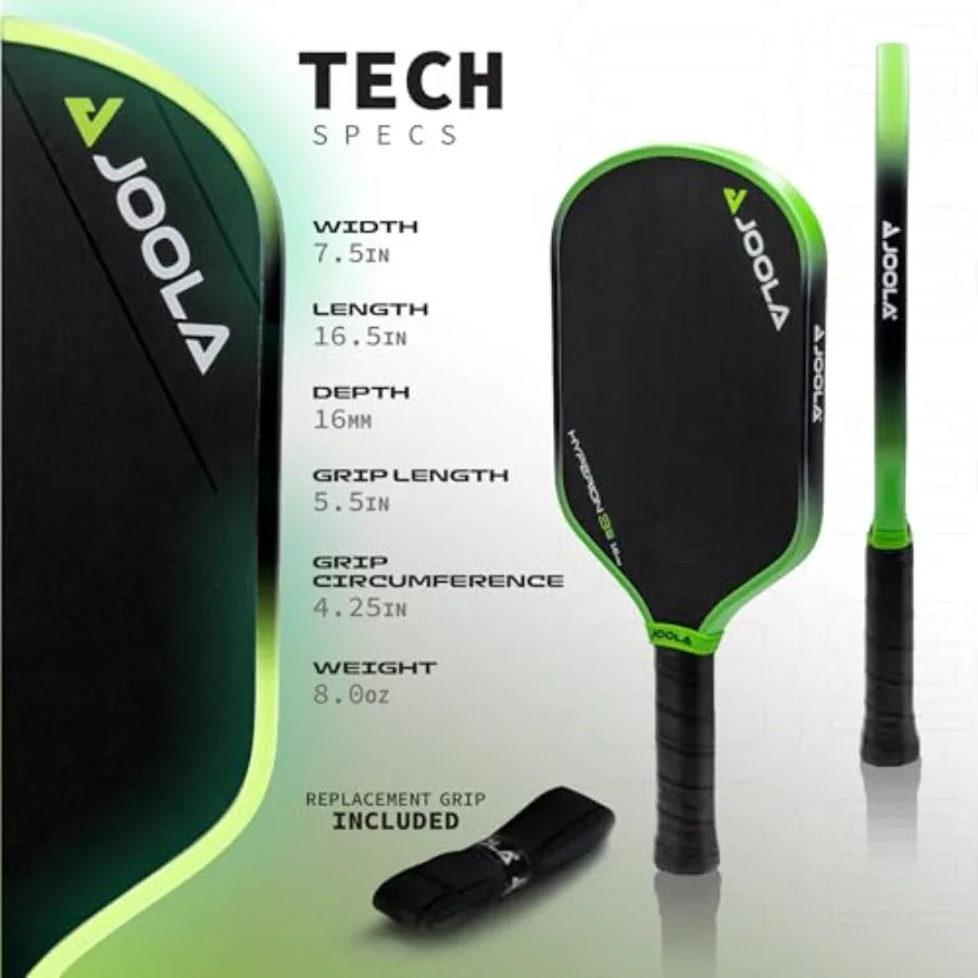 Pickleball Raw Carbon Elongated Paddle